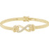 Diamond Infinity-Inspired Rope Bangle Bracelet In 14K Yellow Gold. Diamonds are H+ in color and I1 or better in clarity.