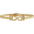 Diamond Infinity-Inspired Rope Bangle Bracelet In 14K Yellow Gold. Diamonds are H+ in color and I1 or better in clarity.