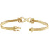 Diamond Infinity-Inspired Rope Bangle Bracelet In 14K Yellow Gold. Diamonds are H+ in color and I1 or better in clarity.