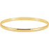 Crafted in brightly polished 14k yellow gold, this milgrain edge bangle bracelet is lightweight yet looks substantial. A statement piece on its own, stack with other bracelets for an on-trend look.