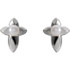 Stylish and symbolic. These freshwater cultured pearl cross earrings are in sterling silver. Each earring measures 11.80x09.00mm and has a bright polish to shine.