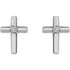 This is a set of glamorous cross earrings constructed of sterling silver. These stud earrings have a round brilliant shape diamond. These earrings are polished to a mirror like finish metal. They have a post with friction back to keep them holds to your ear. Invest in these alluring cross earrings now and embellish yourself with these jewelries. 