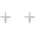 Share your faith with these diamond cross earrings with 8 marquise diamonds. Set in platinum, these cross shaped earrings feature a total weight of 1/3 carats of diamond light. These stud-style cross earrings with their diamond sparkle sit close to the ear and are sure to light up any outfit, any time. 