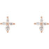 Share your faith with these diamond cross earrings with 8 marquise diamonds. Set in 14k Rose gold, these cross shaped earrings feature a total weight of 1/3 carats of diamond light. These stud-style cross earrings with their diamond sparkle sit close to the ear and are sure to light up any outfit, any time. 