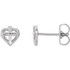 A simple but meaningful symbol of faith, was created from polished platinum and features a heart and cross earrings with a friction-back post. They are approximately 6.04mm in length by 5.76mm in width.