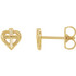 A simple but meaningful symbol of faith, was created from polished 14k yellow gold and features a heart and cross earrings with a friction-back post. They are approximately 6.04mm in length by 5.76mm in width.