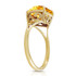 Look absolutely dazzling when you place this 14k gold ring with heart citrine upon your finger. Citrine is known for its radiant beauty, which is made even more breathtaking when cut in a unique heart shape. The stone weighs 3.10 carats, adding a jaw dropping amount of sparkle that makes this piece so popular. This ring makes an amazing birthstone ring, or is perfect for anyone who loves pieces that are big, bold, and beautiful.