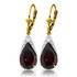 Any woman can look red hot when wearing these fabulous 14k gold leverback earrings with natural garnets. These earrings aren't for the faint of heart, boasting an amazing ten carats of dazzling sparkle that is meant to be seen. These earrings are fit for royalty without having to pay a queen's ransom. The gold leverback design of these earrings make them comfortable enough to wear all night long, while making sure they stay perfectly where they need to be.