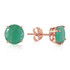 These emerald stud earrings are a beautiful way to add a touch of color to your look. They are perfect for all occasions, elegant and versatile. You will never want to leave home without them. 