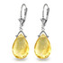 Light up your look by wearing these 14k gold leverback earrings with briolette citrines. 10.20 total carats illuminate these stunning earrings, which dangle elegantly from the ears. The comfortable leverback design is both fashionable and functional, while also allowing the citrine stones to dangle beautifully from the earlobes. Each pair is set in your choice of 14k solid yellow, white, or rose gold making these earrings look rich and lavish. These make a fabulously glamorous pair of birthstone earrings for the month of November as well as being a great pair to wear for many different occasions.