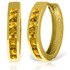 If you are looking for a pair of earrings that match everything, then these 14K gold hoop huggie Earrings with Citrines are a great choice. The total carat weight is 1.20 carats. These earrings make a great gift for a special lady anytime of the year.