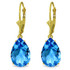  These brilliantly colored 14k gold Lever Back Earrings with Natural Blue Topaz are sure to inspire thoughts of crystal clear beaches and summer days. Blue topaz comes in many hues, but these bright earrings are something special. Each pear shaped topaz is 6.5 carats in size, and hangs about 1.15 inches from the ear lobe.

These earrings come in yellow, white or rose gold to meet your needs. Customize the perfect pair of earrings just for you or someone special. Lever back earrings are comfortable and easy to wear all day. These make a great gift too!