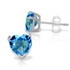  Looking for the perfect gift for that loved one celebrating their birthday in December? Look no further than these stunning 14k solid gold stud earrings with natural blue topaz. The beautiful and bright stone of December is showcased brilliantly while adding subtle elegance to any ensemble. Two stunning natural stones add over three carats of dazzling sparkle to the earlobes, while the beautiful heart shape is a feminine look that every woman will love. The prongs and post are made of high quality 14k solid gold to give them a rich and elegant look, while friction push backs hold them delicately in the earlobes.