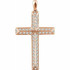 Inspiring and eye-catching, this brilliant diamond pendant showcases beautiful 14k rose gold and measures 39.7x21.9 mm. This simple cross has rich round full-cut genuine diamonds measuring 3/4 ct. tw. and has a bright polish to shine. 