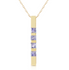 Necklaces tend to capture the attention better than most other pieces of jewelry. Everyone wants to see what is so special that you are wearing it around your neck. A 14k Solid Gold Necklace Bar with Natural Tazanites is sure to grab that attention you seek.
The beads of Tazanites in the necklace make it unusual enough to draw questions, but at least they are good kinds of questions. You will be pleased with the fact that the stones contained in the necklace can be matched to your birth month to better match your personality. If that is something that you would like to do, then get on it today. 