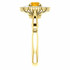 Crafted in 14k yellow gold, this ring features one oval Genuine Citrine gemstone accented with 18 genuine diamonds.