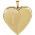 A sweet look, this locket is perfect for the one you love. Heart Cross Locket In 14K Yellow Gold. Polished to a brilliant shine.