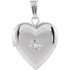 Win her heart with this dazzling diamond heart locket in 14k white gold.