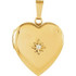 Perfect for any occasion especially for a young lady. Diamond heart locket in 14k yellow gold.