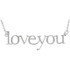 A lovely way to share your feelings, this pendant in 14K white gold spells out "I Love You". The style suspends from an 16.5-inch cable chain and secures with a spring-ring clasp. 