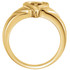 Let your faith be the center of your life, as this symbolic 14k yellow gold ring implies.