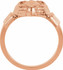 Ladies Claddagh Ring In 14K Rose Gold