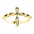 This lovely ring for her features a cross design styled in 14K yellow gold.