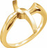 This lovely ring for her features a cross design styled in 18K yellow gold.