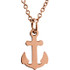 This iconic anchor symbolizes dependability, determination and joy, perfect for the girl who embraces life's adventures — on sea or land! Crafted in 14K gold, the pendant centers on a 18-inch cable chain that fastens with a spring ring clasp.