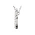 Simple 14k white gold diamond petite crown necklace. Diamonds are an accent in this necklace design, they total 1/5 ct. tw. The pendant is suspended from a 16.45-inch solid cable chain that fastens with spring ring clasp.