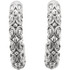 A glittering update to the classic hoop, these 20.00 x 04.10mm earrings will draw the eye as well as compliments. Fashioned in precious 14K gold, these sparkle half hoop earrings are polished to a bright finish and secure with friction backs.