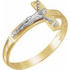 A bold and confident expression of faith, this crucifix ring is crafted in 14K yellow and white gold