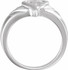 Let your faith be the center of your life, as this symbolic 14k white gold ring implies.