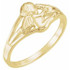 A lovely expression of faith, this cherub & dove ring proclaims deep and heartfelt devotion.