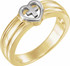 Let your faith be the center of your life, as this symbolic 14k yellow & white gold ring implies.