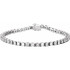 Beautifully crafted, this lab-grown diamond tennis bracelet features forty-six round, brilliant diamonds that are set in a four-prong straight line design. 