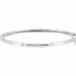 Delicately set in 14k white gold, this bangle has five stationed diamonds for a little touch of elegance. 