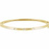 Delicately set in 14k yellow gold, this bangle has five stationed diamonds for a little touch of elegance. 