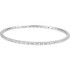 Cubic Zirconia Bracelet fashioned in sterling silver. Bracelet measures 03.00mm and the stones are 02.00mm each. This bracelet is polished to shine.