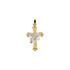 Let your faith shine! Expertly crafted in warm 14K Yellow/White Gold, this traditional cross pendant measures 25.50x18.00mm and has a bright polish to shine.