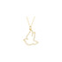 This whimsical 14k gold pendant features an open designed dove highlighted with round diamonds. Diamonds are 1/4ctw and are G_H in color and I1 in clarity. Pendant is presented on a 14k gold diamond cut cable 18 inch chain.