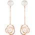 These earrings feature 6.5mm freshwater cultured pearl set in 14k rose gold. Polished to a brilliant shine.