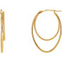 Oval Hoop Earrings In 14K Yellow Gold has a outside diameter of 20mm and weighs 1.20 grams.