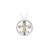 Make a statement with this stunning Fleur-de-lis necklace featuring imitation white cubic zirconia stones.