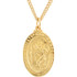 This reverent St. Christopher medal is a fashion must-have for any religious follower. This Oval St. Christopher medal is made of 24K Gold Plated and measures 28.77 x 17.74 mm. All it needs is a matching yellow gold chain and it will be ready grace your wardrobe. This St. Christopher medal in 24K Gold Plated is destined to become a appreciated heirloom for future generations to enjoy.