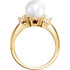 A classic accessory representing her June birthday, this sophisticated pearl & diamond ring makes any occasion special.