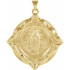 This Our Lady of Lourdes hollow Back Medal is all 14K Solid Yellow Gold. The beautifuly crafted scalloped boarder adds to this very detailed medal.