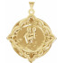 This Solid 14K Gold Hollow Back Saint Anthony medal is the Saint who helps people find lost objects. The beautifully crafted scalloped boarder adds to this very detailed medal.