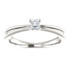 Cubic Zirconia Solitaire Ring In Sterling Silver. Polished to a brilliant shine.