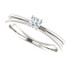 Cubic Zirconia Solitaire Ring In Sterling Silver. Polished to a brilliant shine.